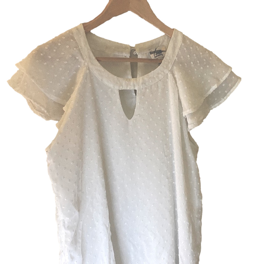 Ruffle Sleeve Blouse.